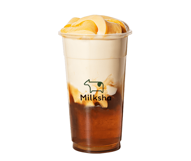 Black Tea Latte with Pudding
